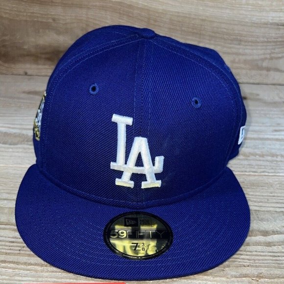 NEW: SZ 7 3/8: LOS ANGELES DODGERS 2020 WORLD SERIES LOGO FITTED HAT: 60244521 - Picture 1 of 7